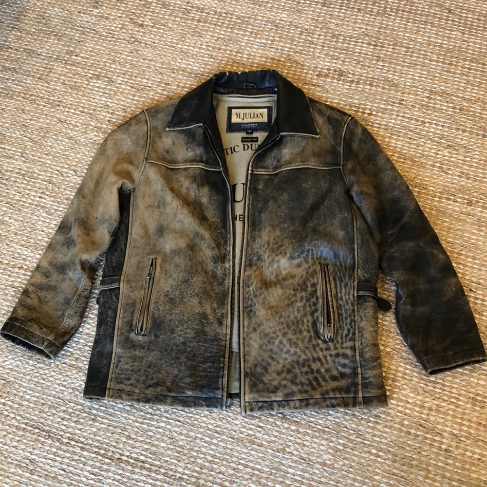 Vintage Men’s genuine leather coat